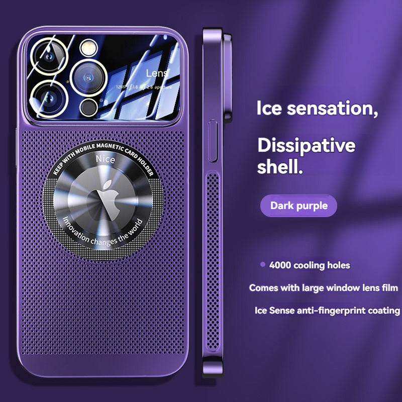 Apple Magnetic Leak Marker Phone Case Breathable Heat Dissipation
