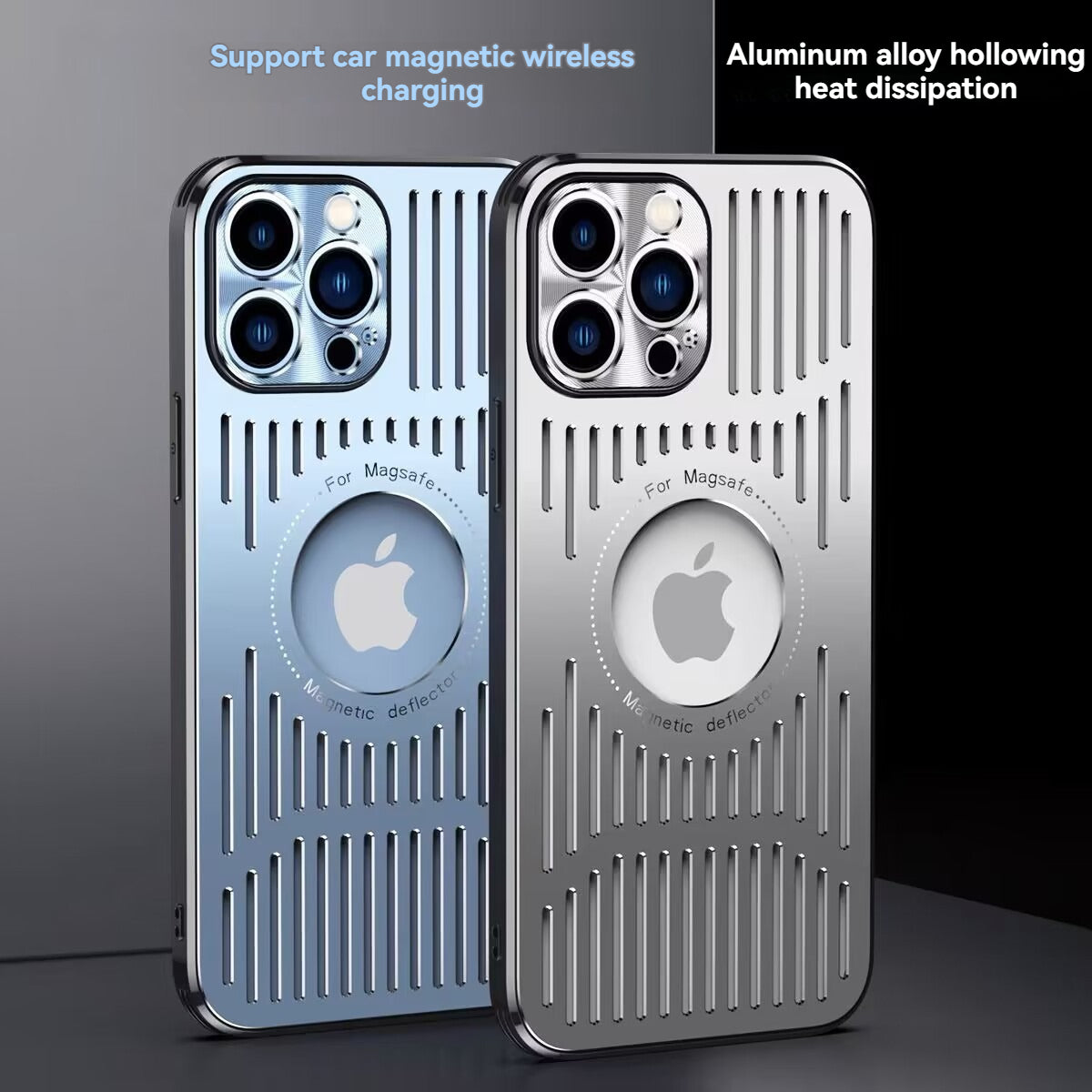 Apple cell phone metal hollowing heat dissipation all-inclusive anti-drop case