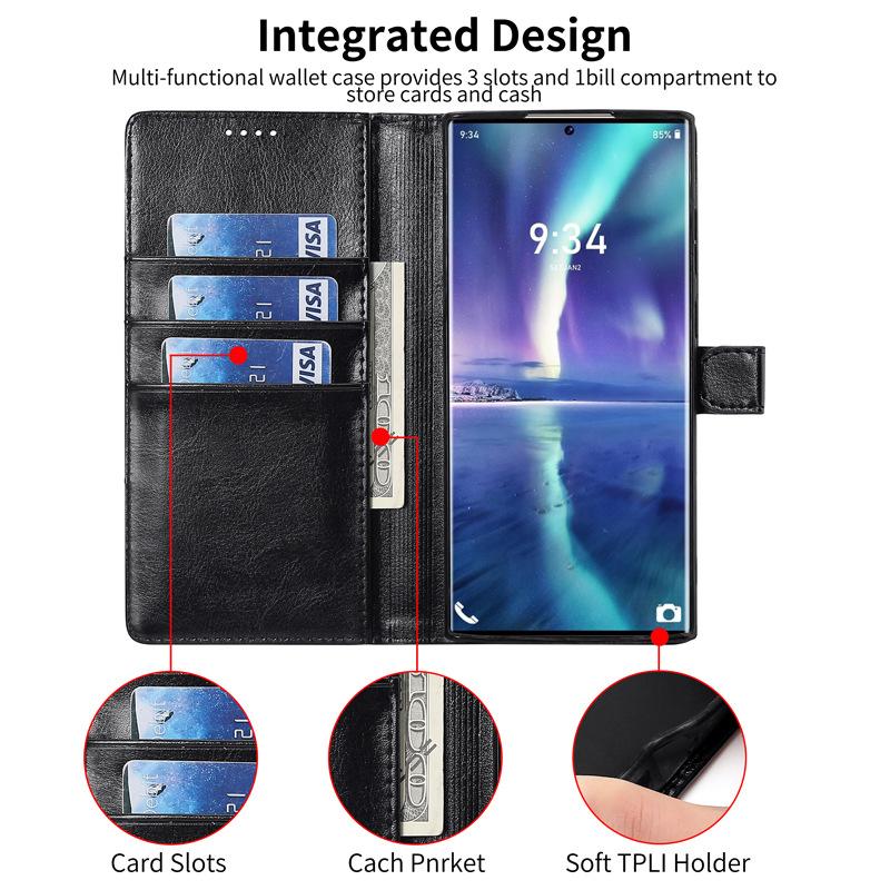 Samsung series business card magnetic flip holder mobile phone case