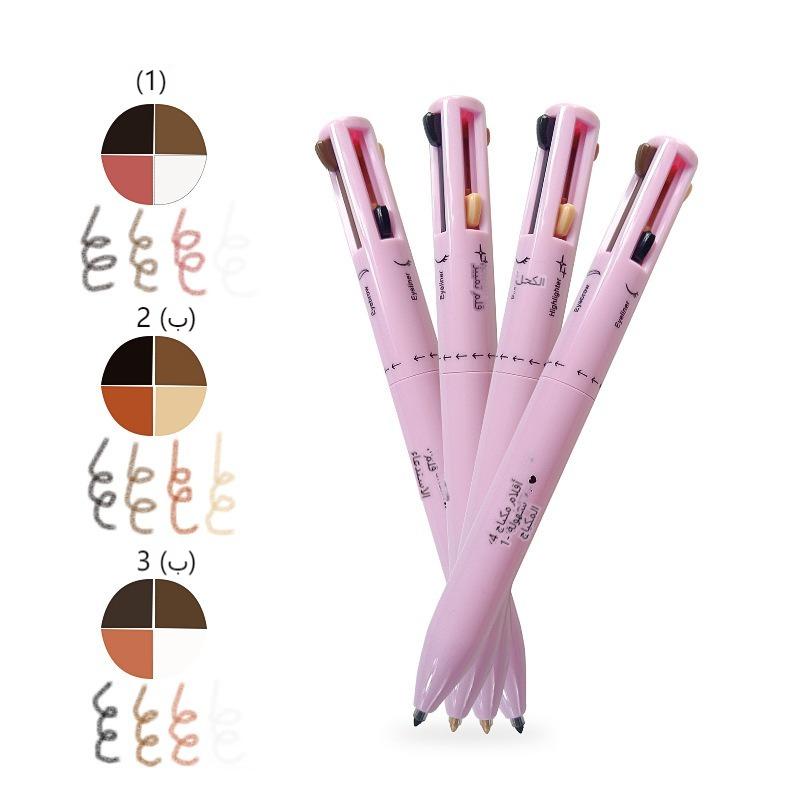 Lip liner highlighter eyeliner eyebrow pencil 4 in 1 makeup pencil