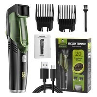 Automatic hair suction hair clipper waterproof body LCD digital display