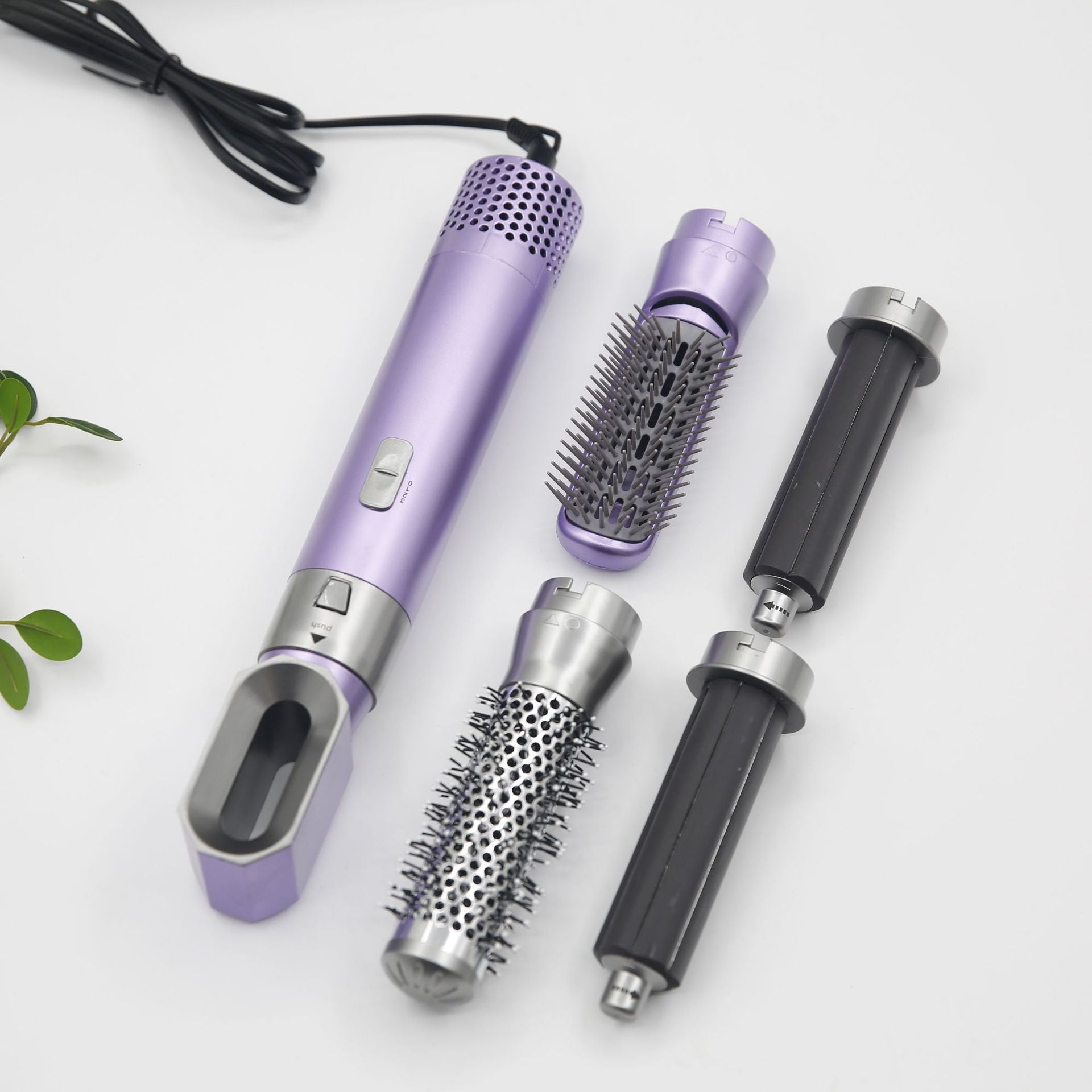 Five-in-one hot air comb automatic curling iron curling and straightening dual-purpose fluffy big curl hairdressing set styling hair dryer