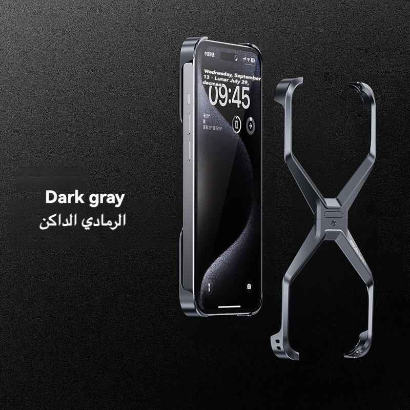 iPhone Case for 15/14/13 Series Aluminum Alloy New Hollow Frameless Cooling X Case