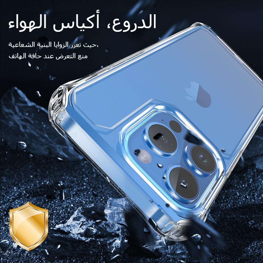 جراب شفاف مقاوم للسقوط لهاتف iPhone