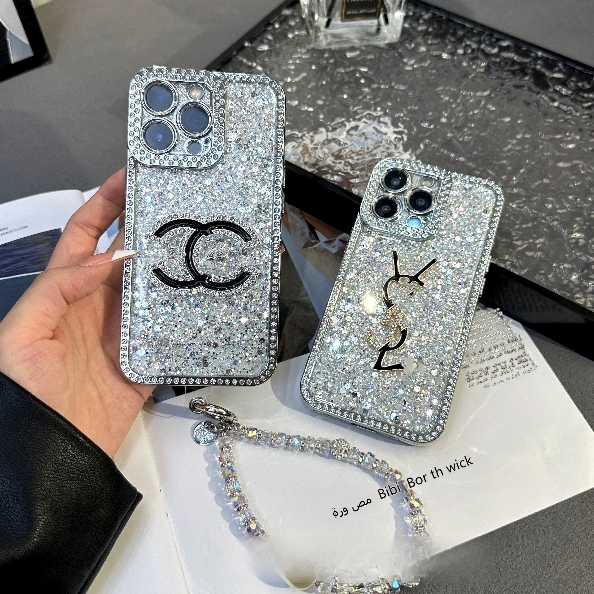 iPhone 12/13/14/15 phone case, all lens included, luxury, diamond-encrusted(3926)