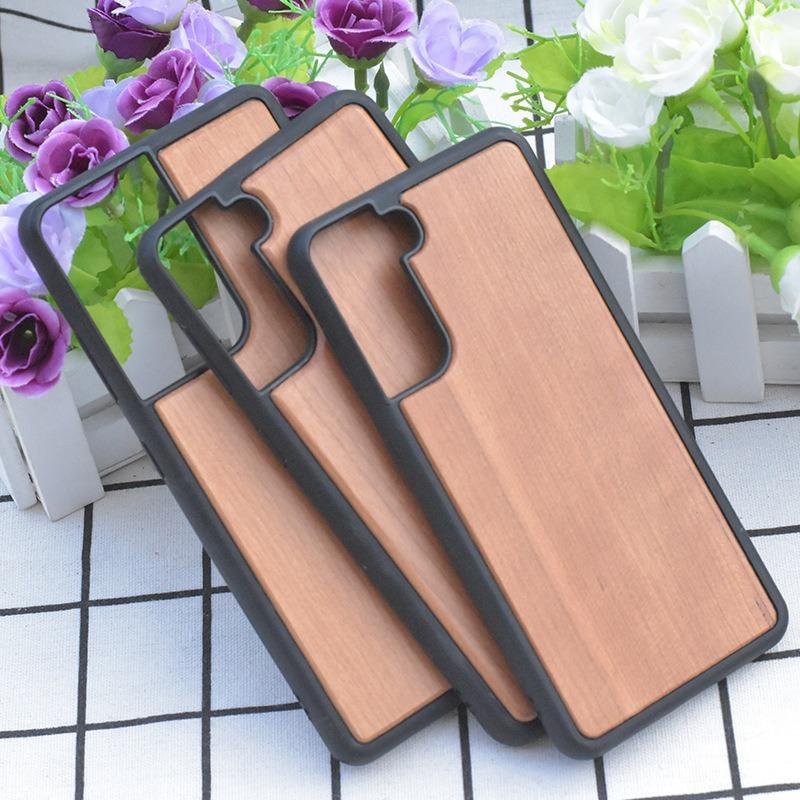 Samsung s21plus pure wood color bamboo wood anti-fall protective mobile phone case