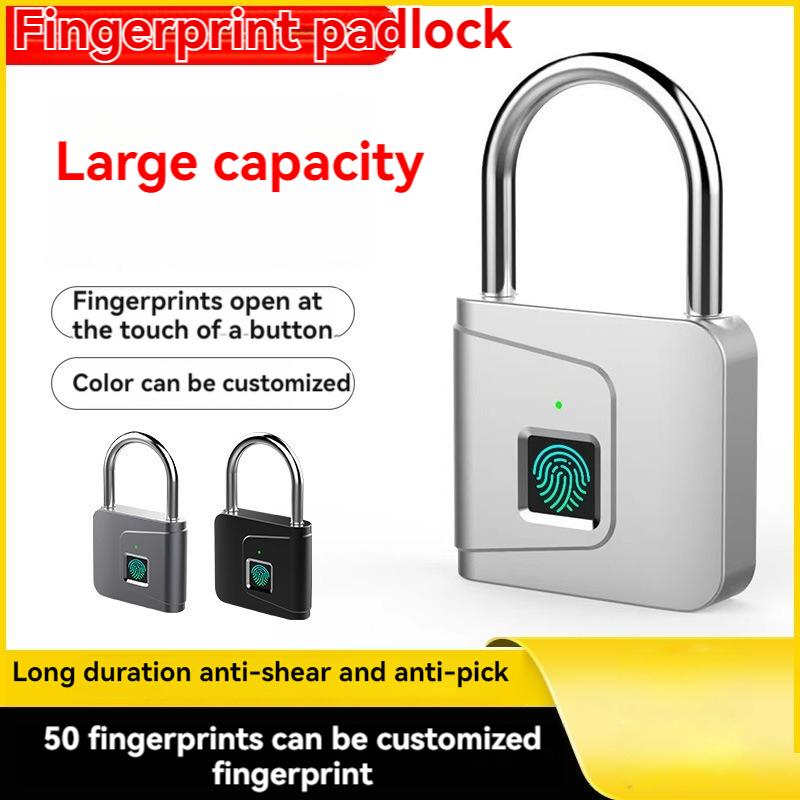 Intelligent fingerprint padlock, household, anti-theft, small lock, electronic padlock