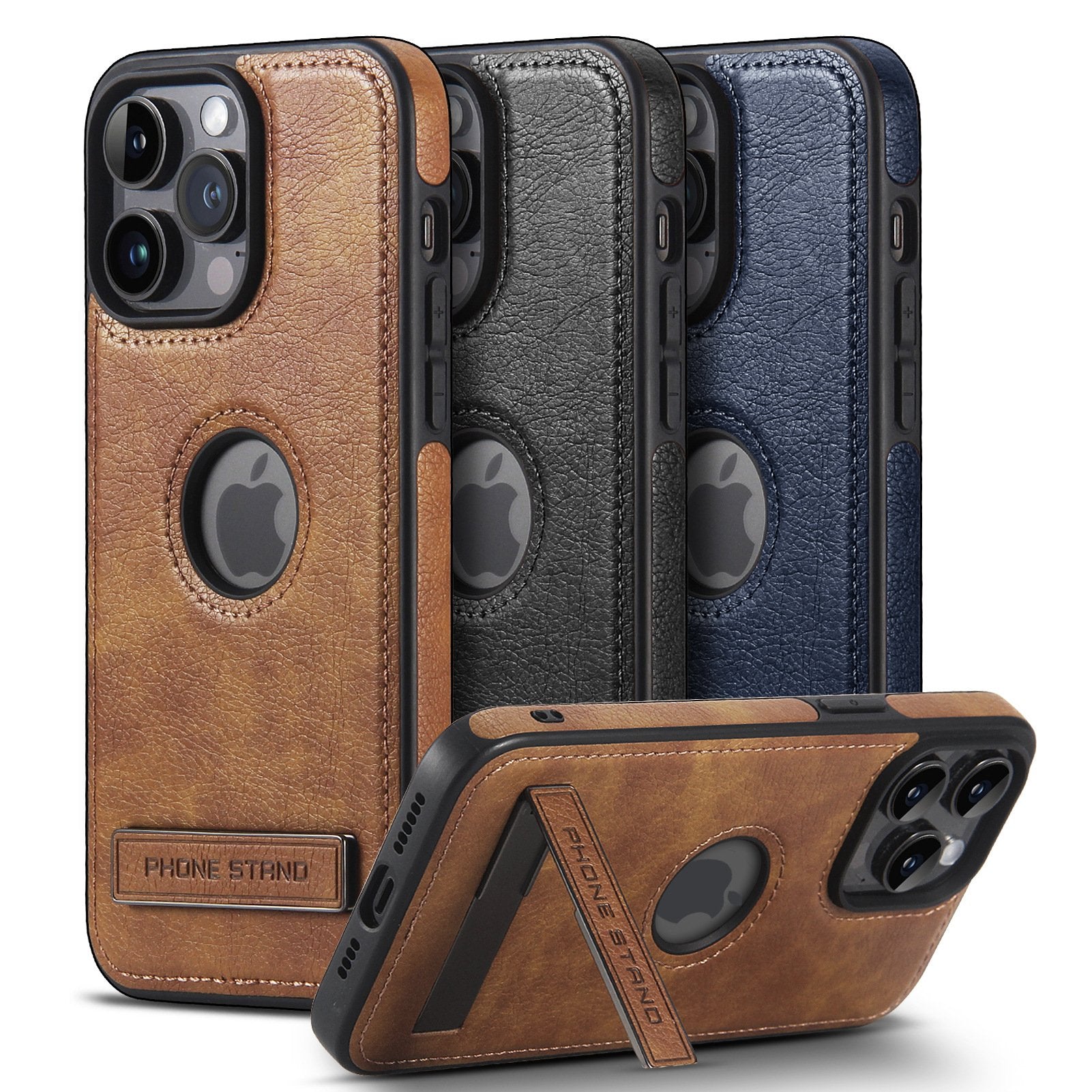 Leather stand iPhone case