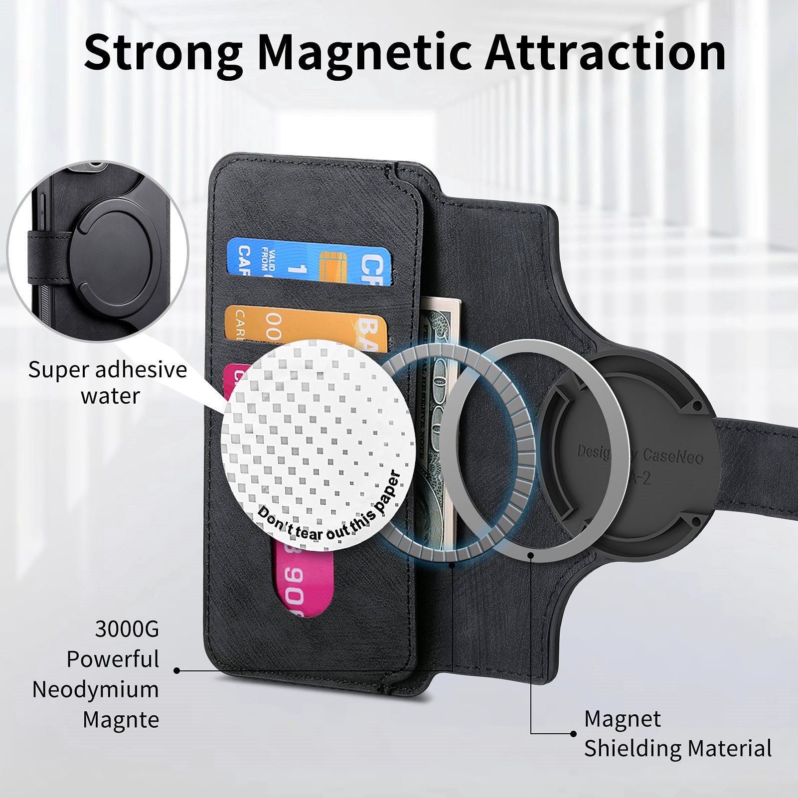 Innovative magnetic magsafe two-in-one separation structure suitable for Apple 16 mobile phone case iphone14pro